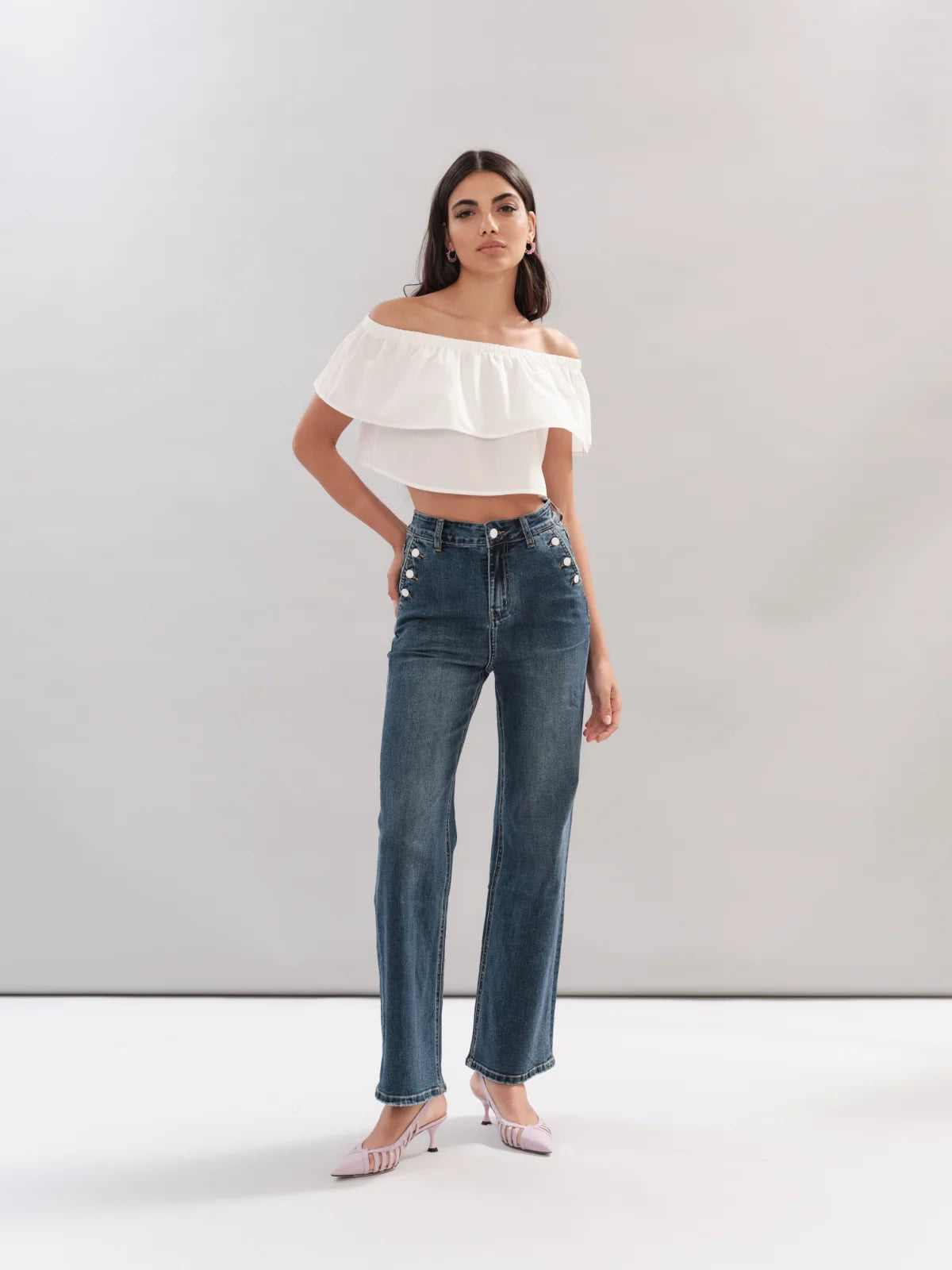 Jeans Flare Fit in Denim / Jeans - Ideal Moda