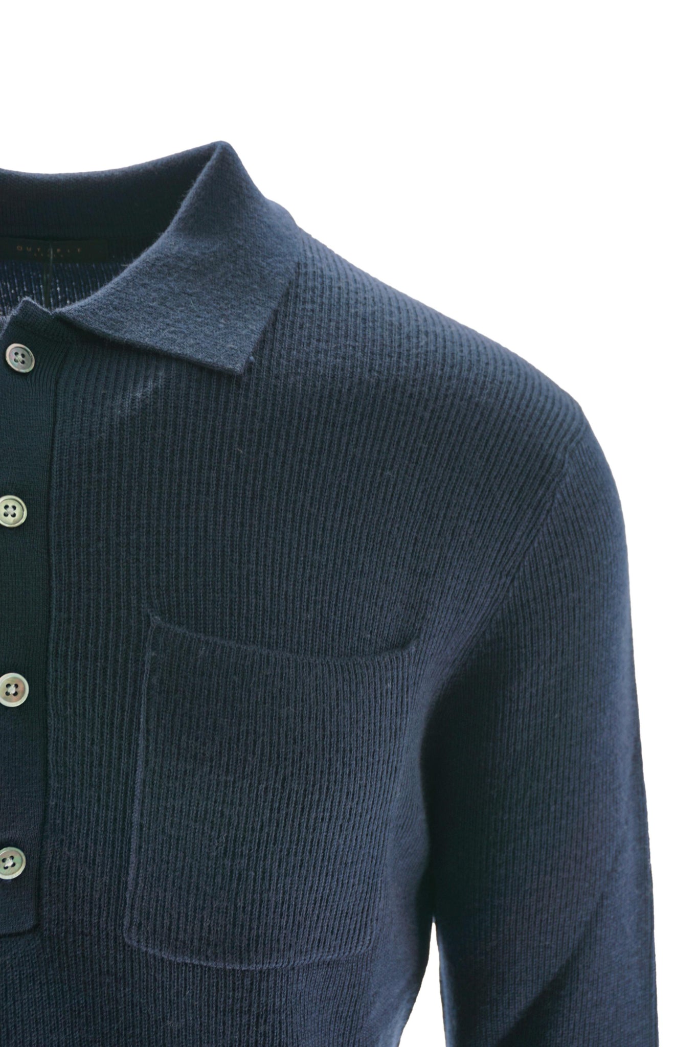 Maglia Stile Polo in Lana / Blu