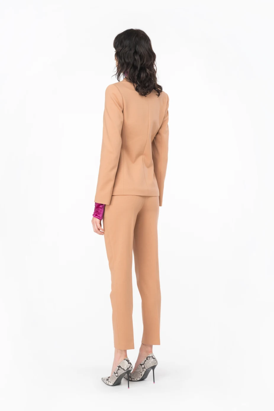 Giacca con Bottoni in Metallo / Beige - Ideal Moda