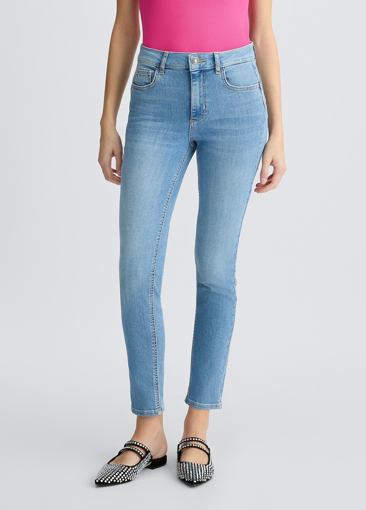 Jeans Skinny a Vita Alta / Jeans - Ideal Moda