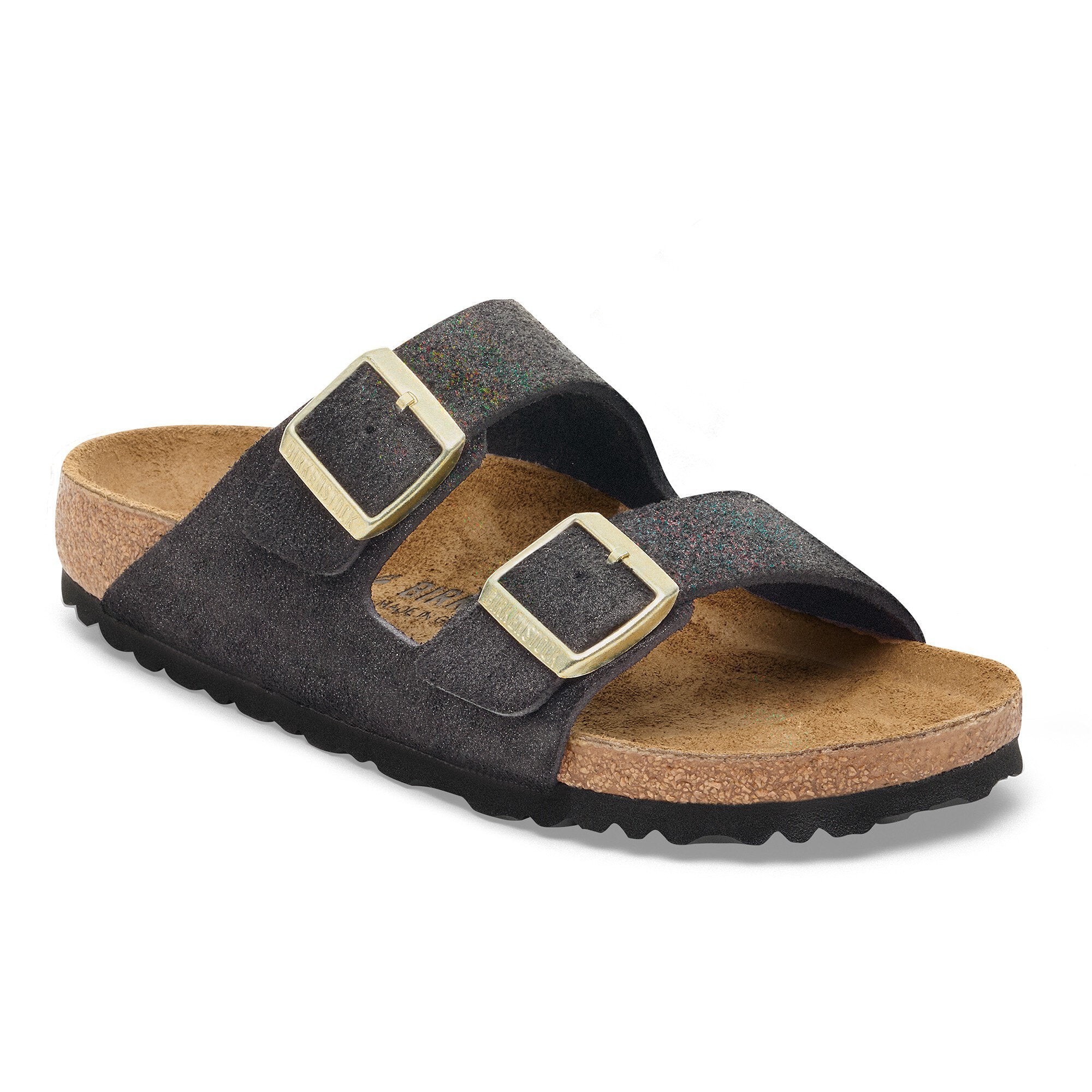Sandalo Arizona in Suede / Nero