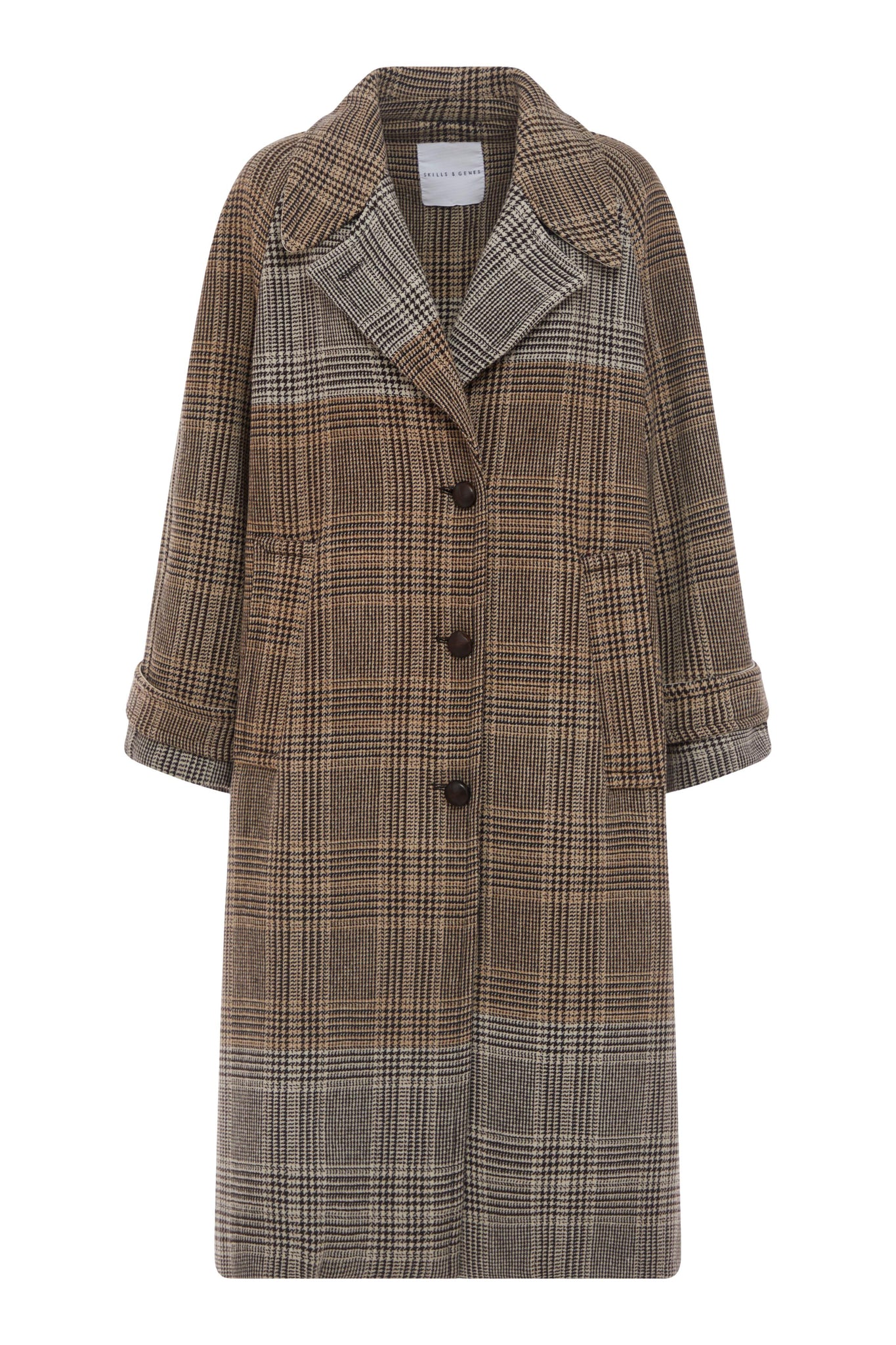 Coat Cappotto Principe Di Galles Cappotto Caban Con Fantasia