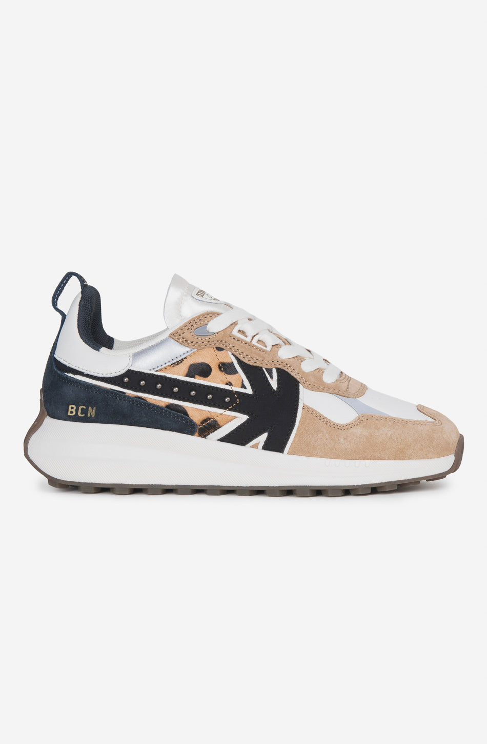 Sneaker Detroit Glam in Camoscio / Beige