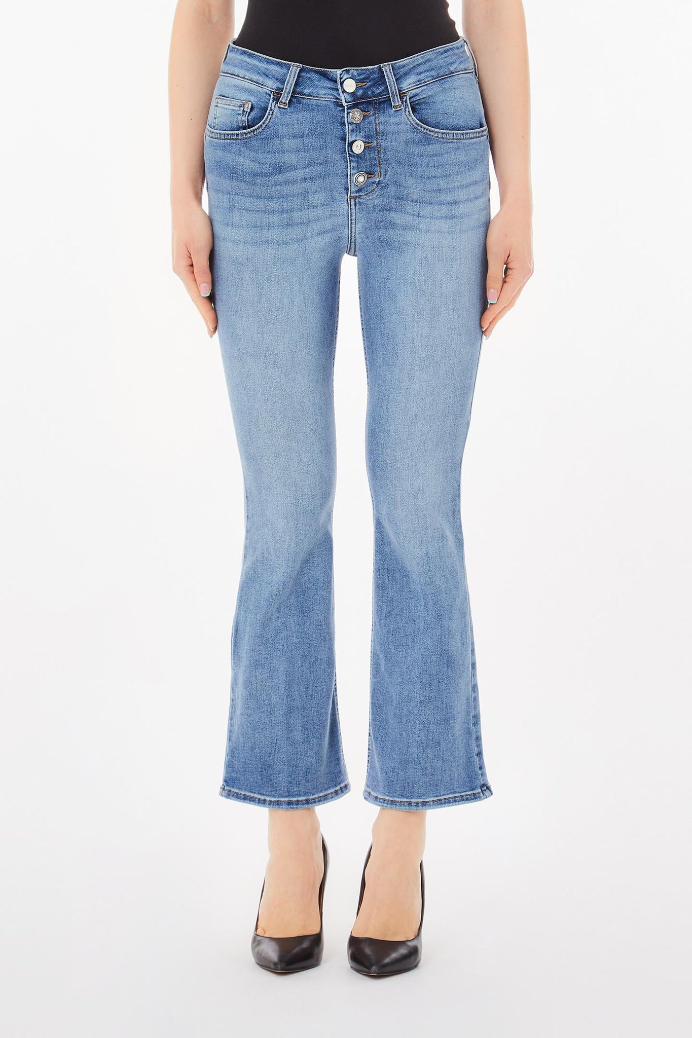 Jeans 5 Tasche Vita Alta / Jeans - Ideal Moda