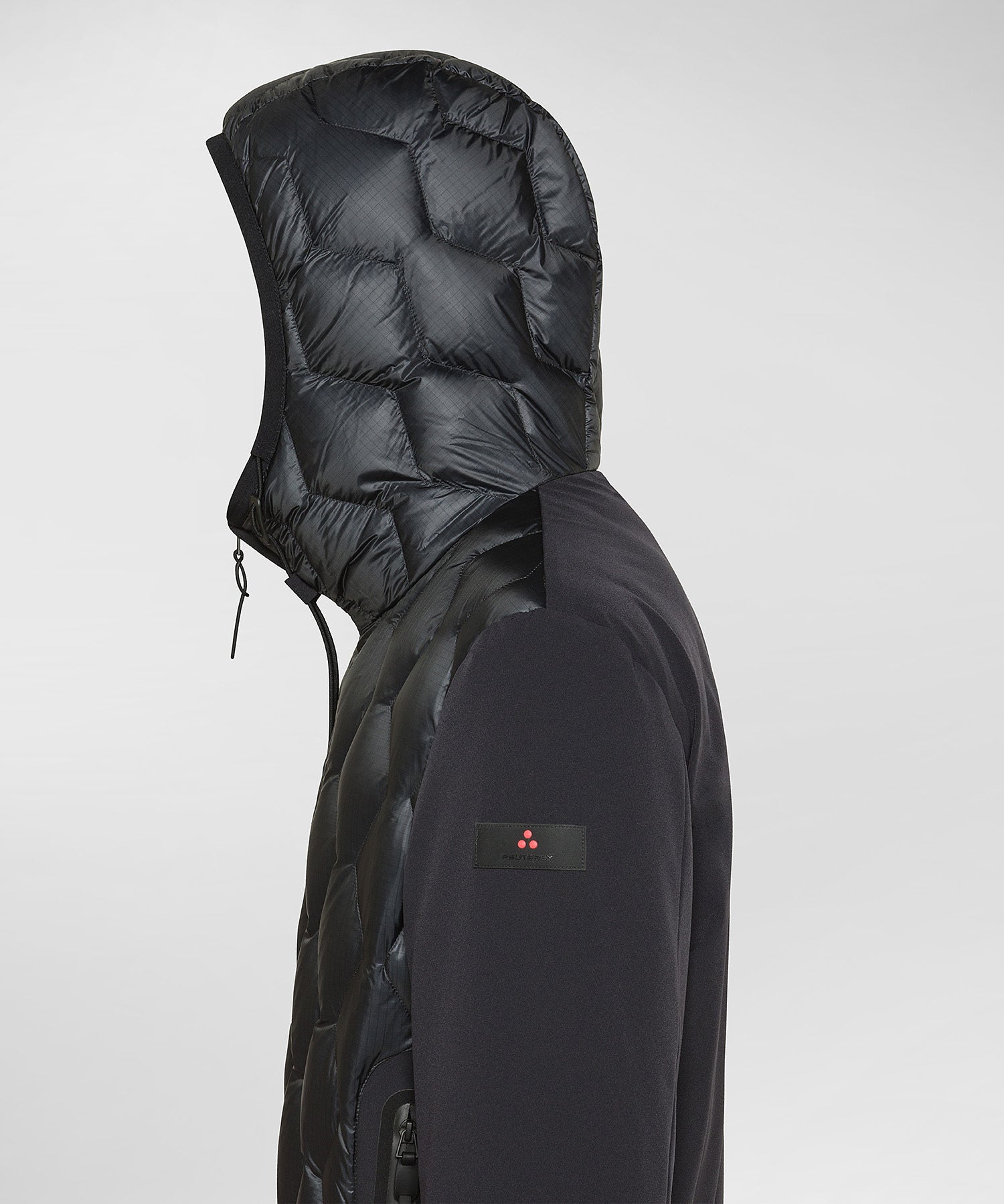 Bomber Bimateriale con Trapuntatura / Blu