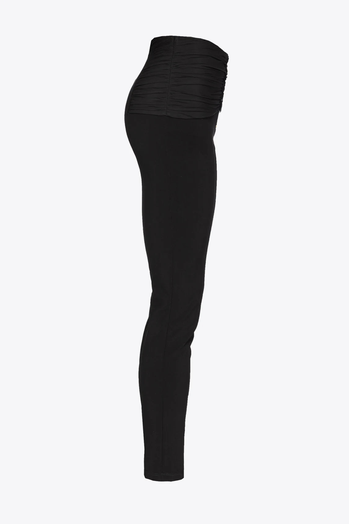 Pantalone Aderente con Zip / Nero - Ideal Moda