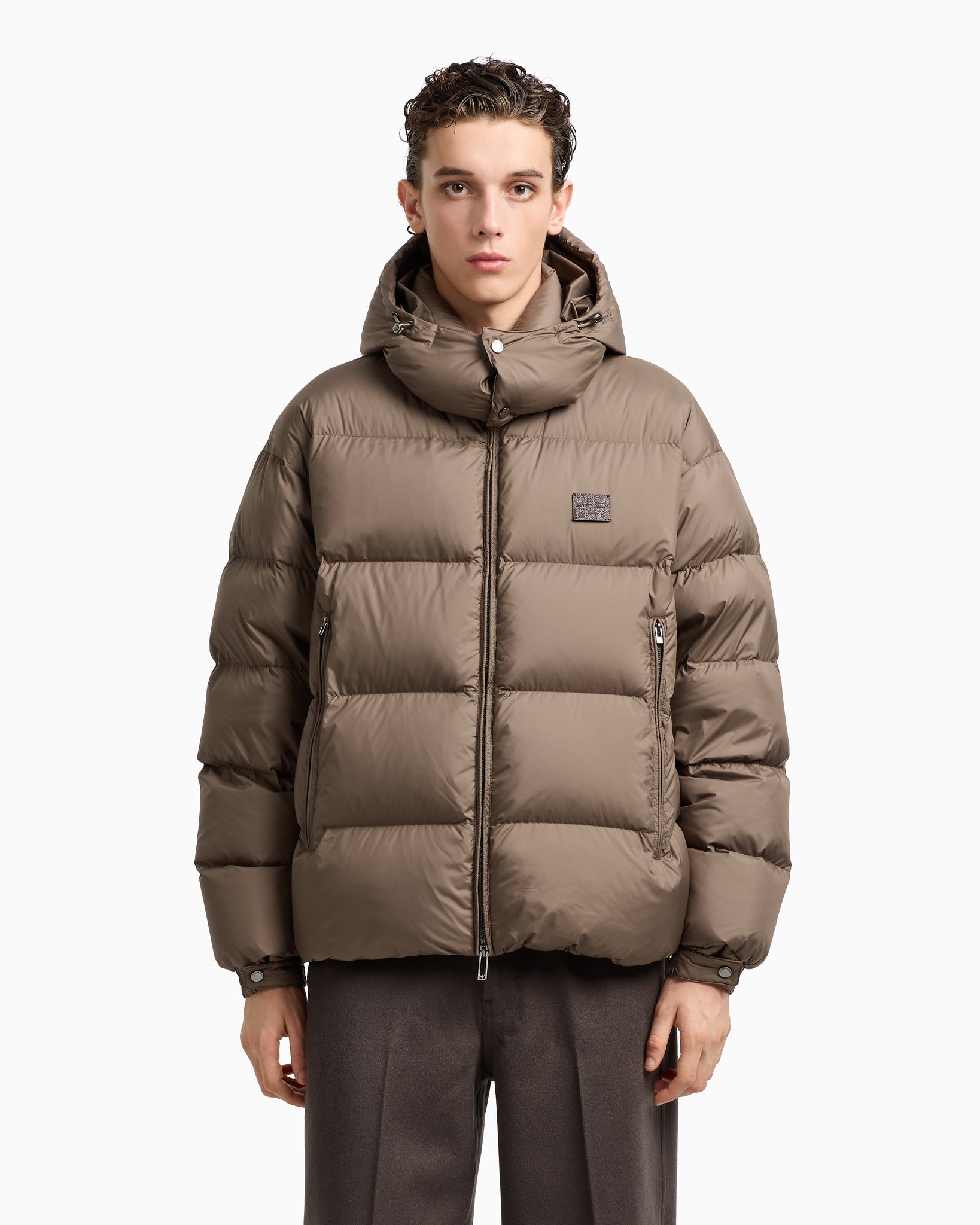 Piumino con Cappuccio / Beige