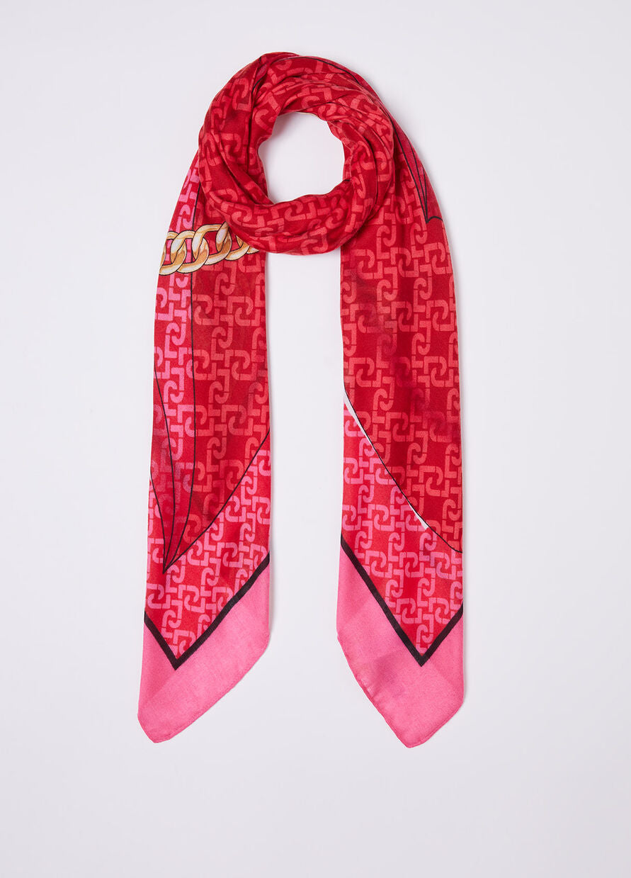 Foulard con Stampa / Rosa - Ideal Moda