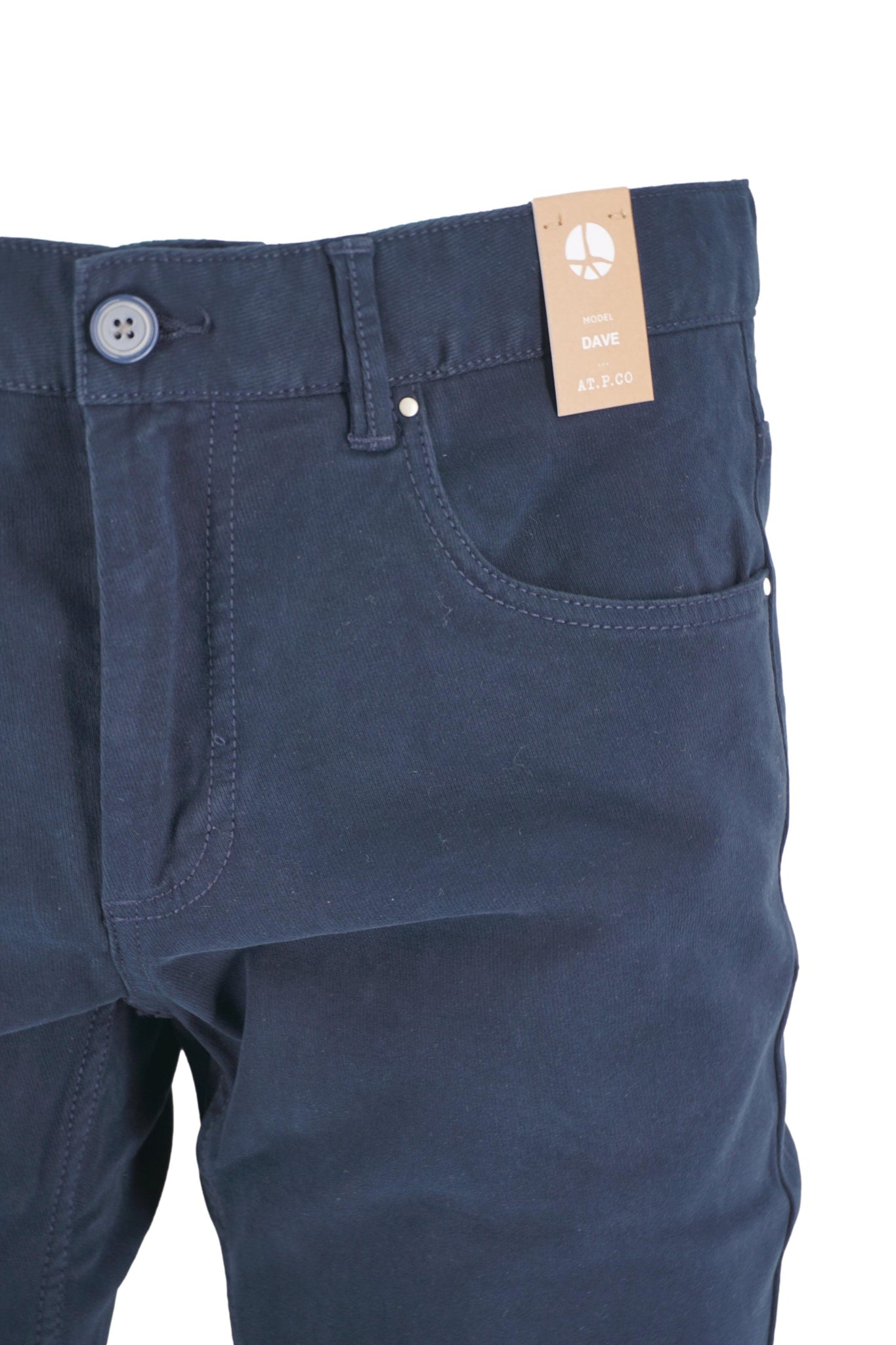 Pantalone Cinque Tasche in Caldo Cotone / Blu - Ideal Moda