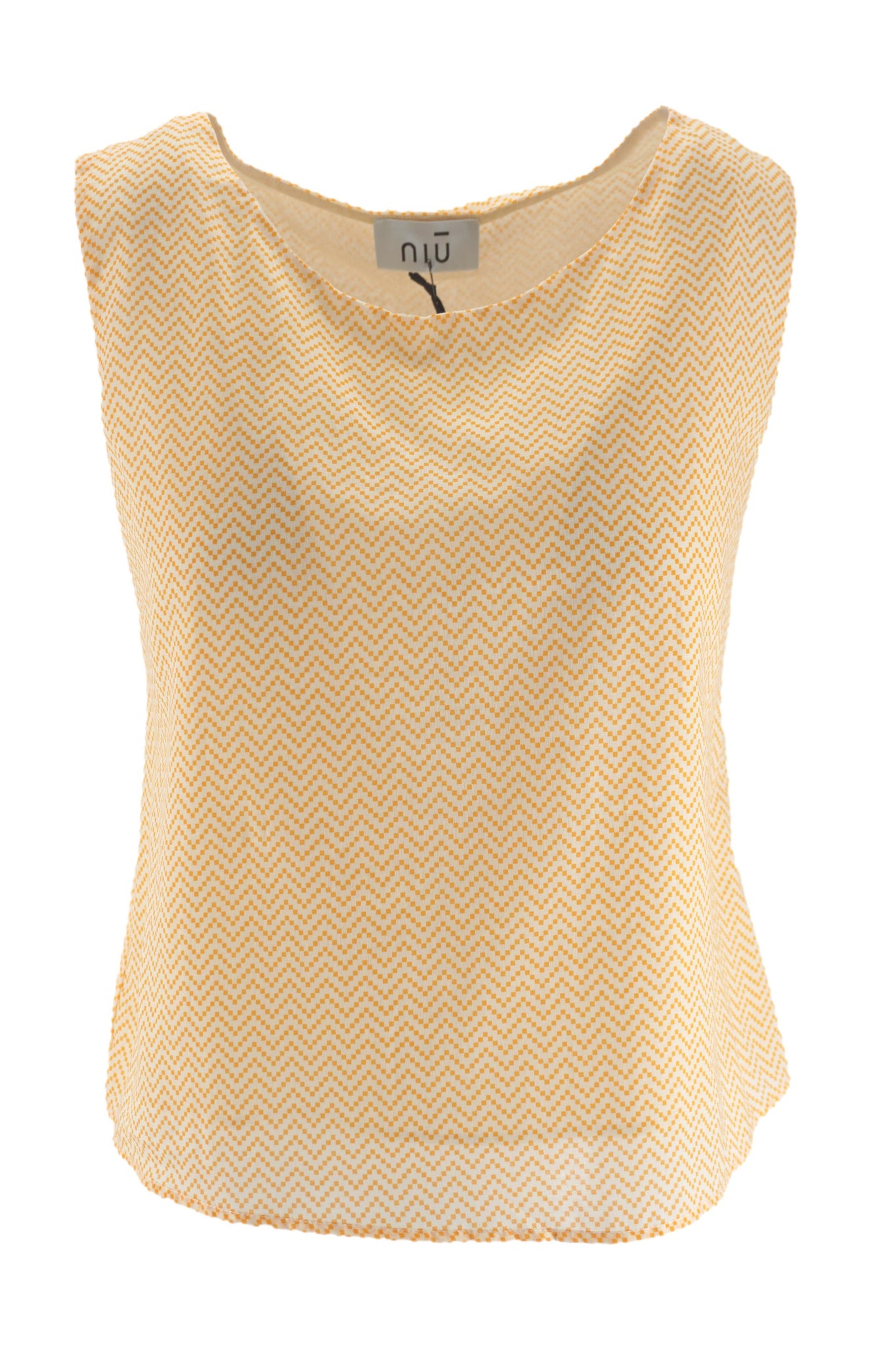 Top in Cotone con Fantasia / Giallo - Ideal Moda