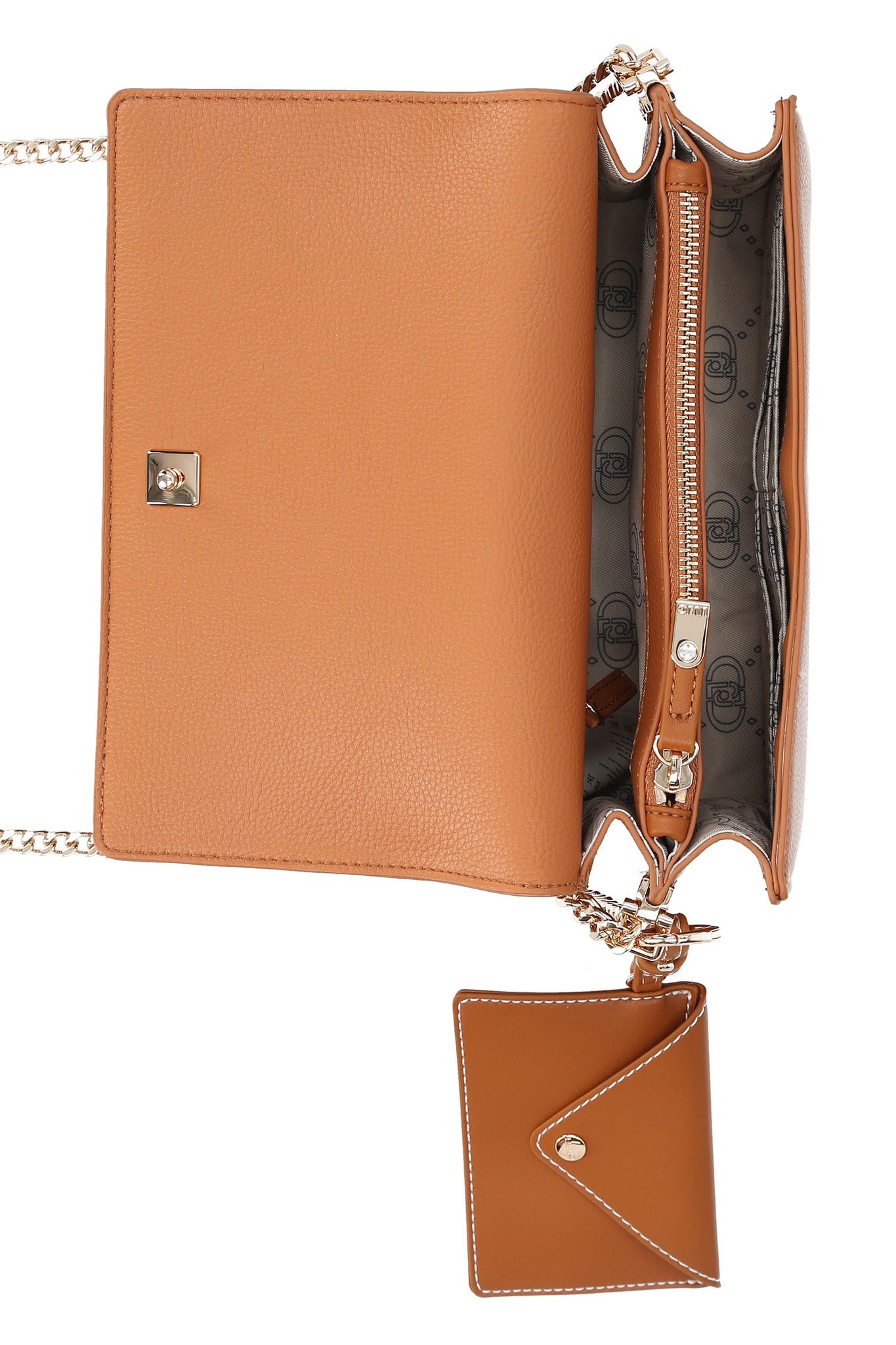 Borsa a Tracolla con Pochette / Cuoio - Ideal Moda
