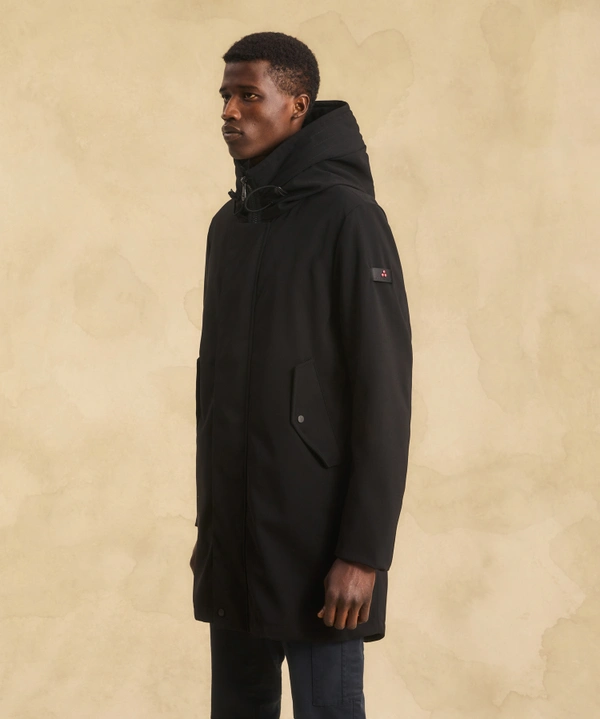 Parka in Tessuto Tecnico / Nero - Ideal Moda