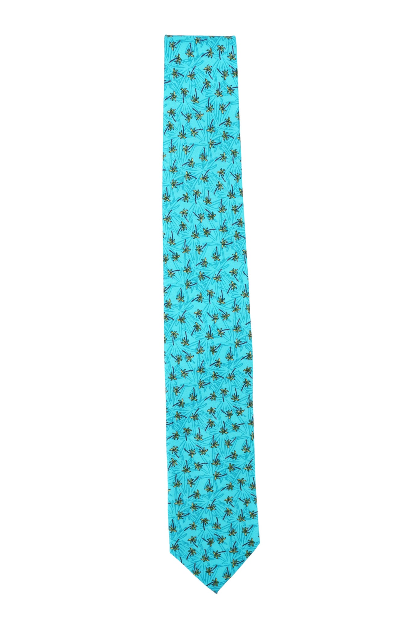 Cravatta in Seta con Fantasia / Azzurro - Ideal Moda