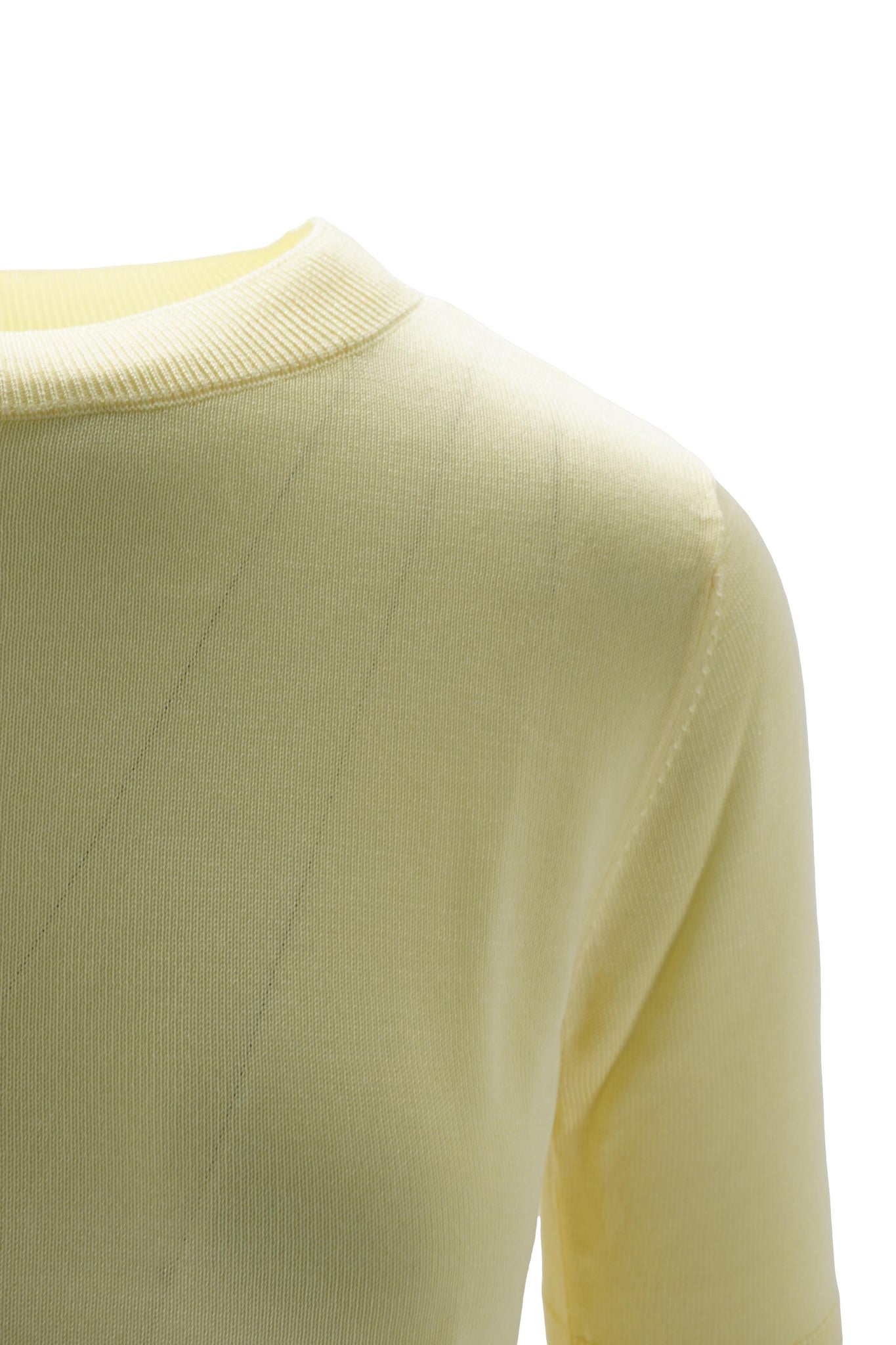 Maglia con Bordi a Costine / Giallo - Ideal Moda