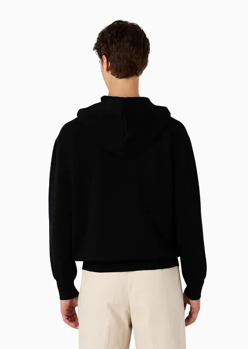 Maglia con Cappuccio / Nero - Ideal Moda