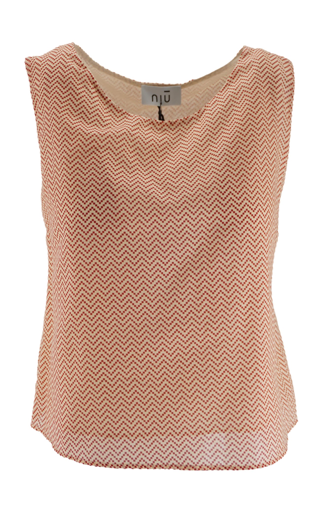 Top in Cotone con Fantasia / Bordeaux - Ideal Moda