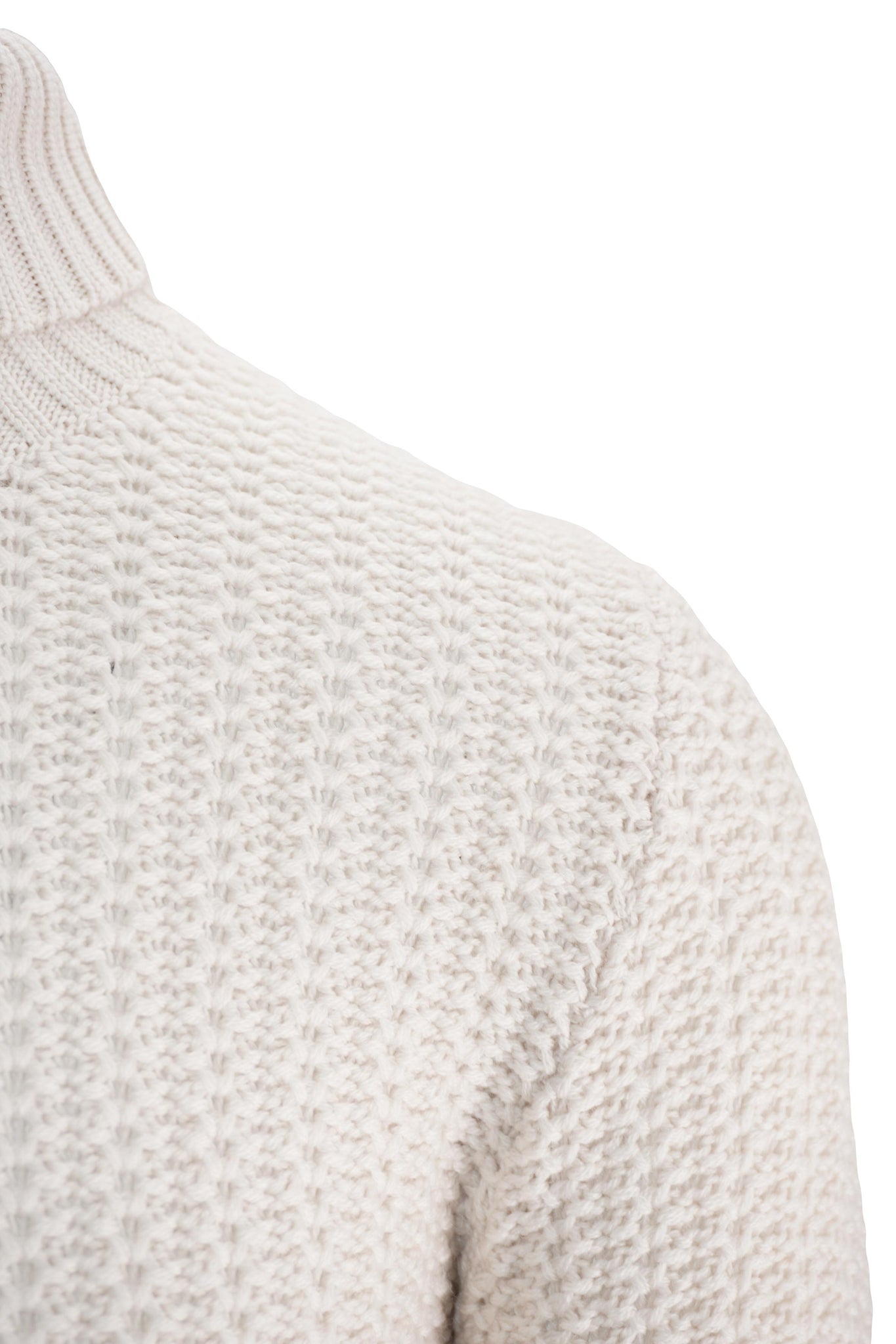 Maglia Dolcevita in Lana / Bianco - Ideal Moda