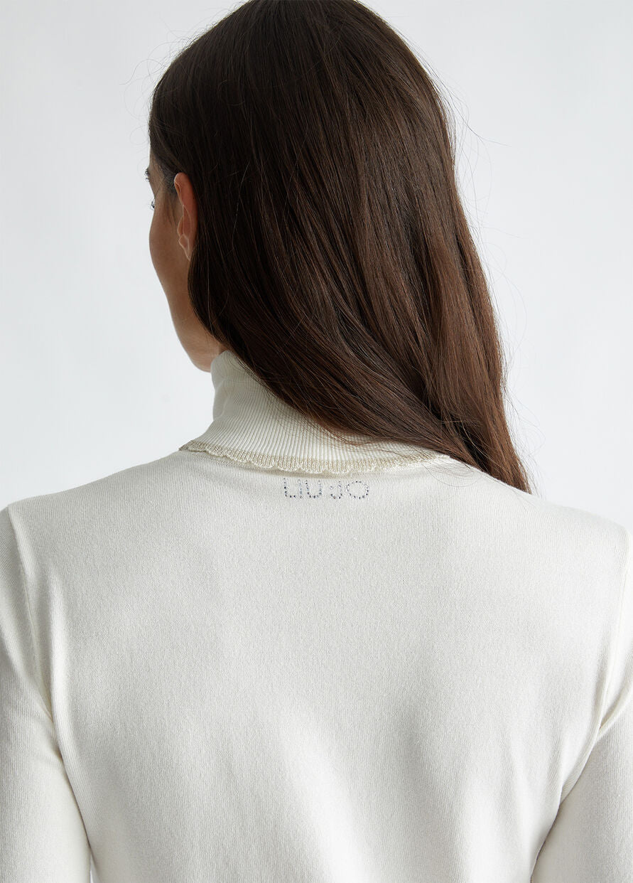 Dolcevita in Maglia / Bianco - Ideal Moda