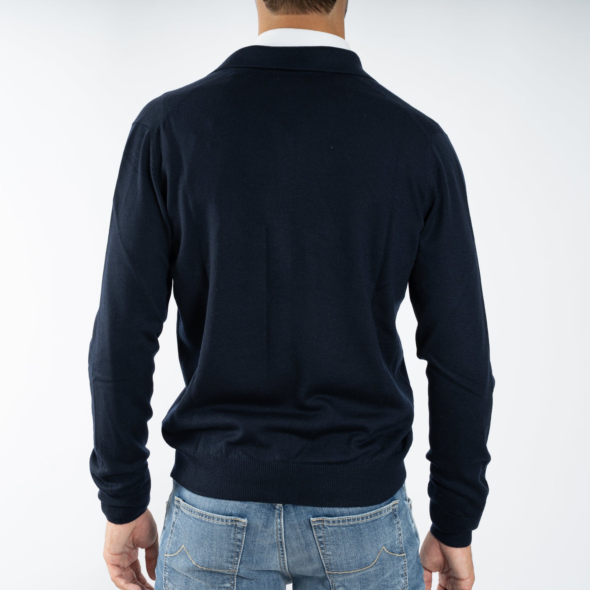 Maglia con Chiusura Full Zip / Blu