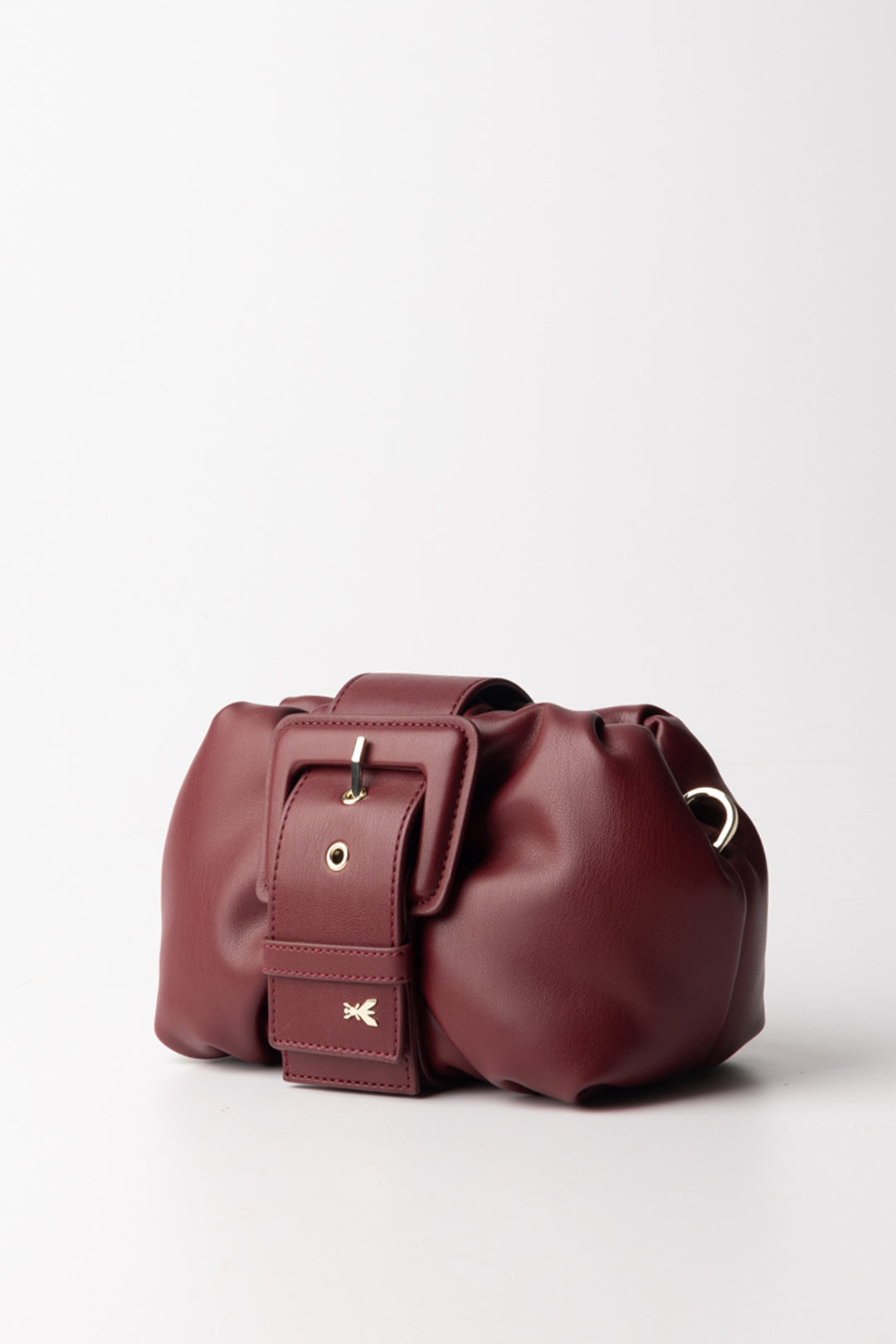 Borsa a Tracolla con Fibbia a Placca / Bordeaux - Ideal Moda