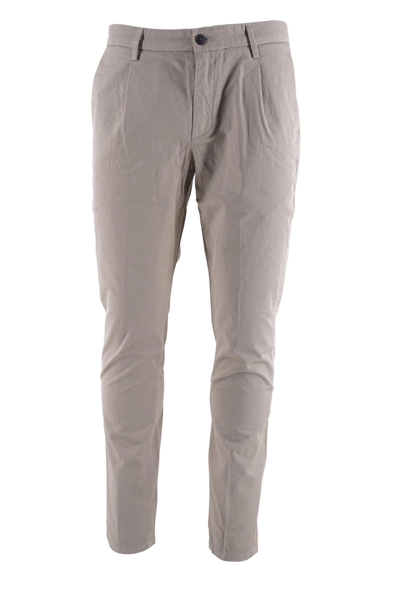 Pantalone in Misto Lino e Cotone Modello Tom / Grigio - Ideal Moda