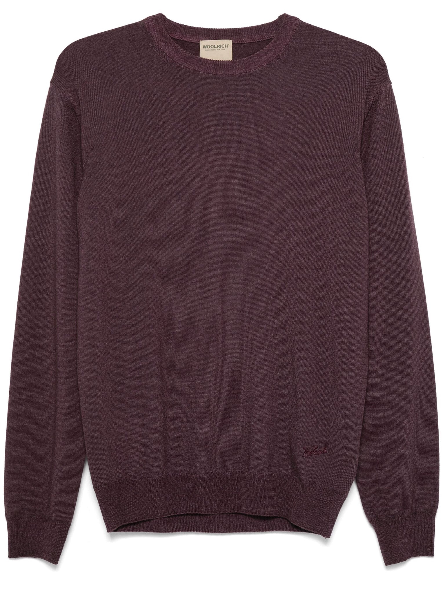 Maglia Girocollo in Lana / Bordeaux - Ideal Moda
