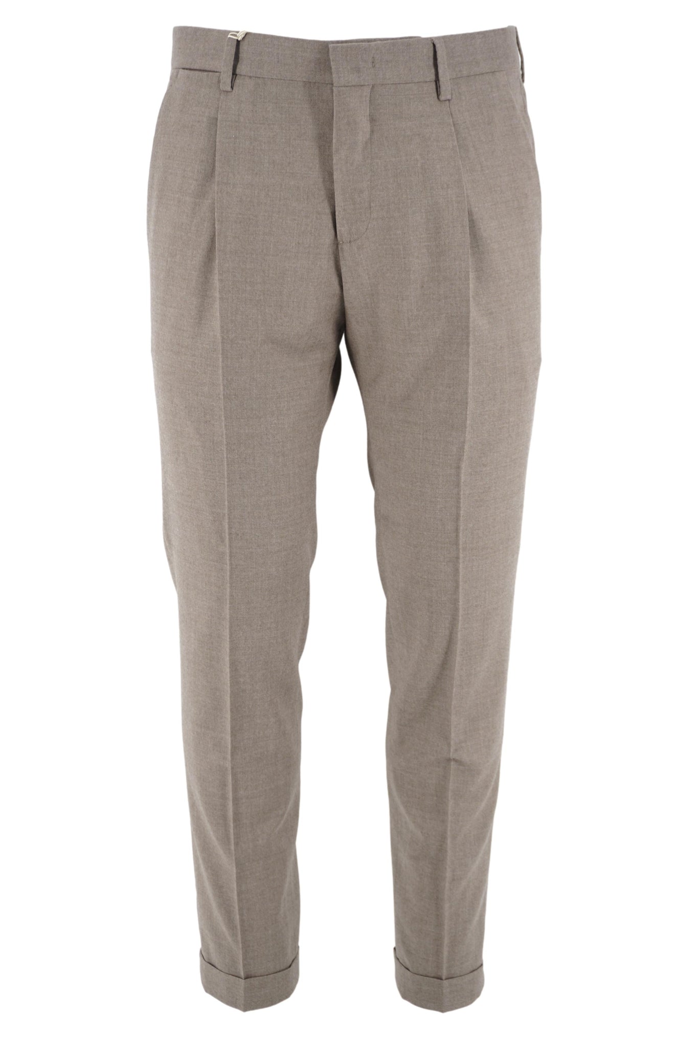 Pantalone con Pinces Modello Tiberios / Beige - Ideal Moda