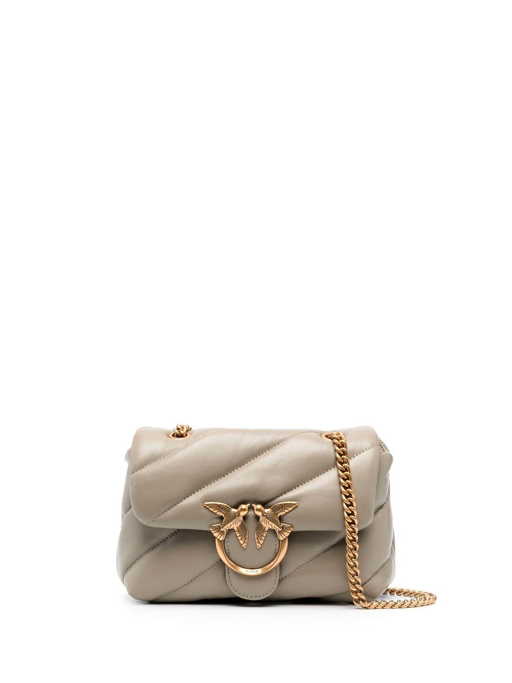 Borsa Mini Love Puff Maxi Quilt / Tortora - Ideal Moda