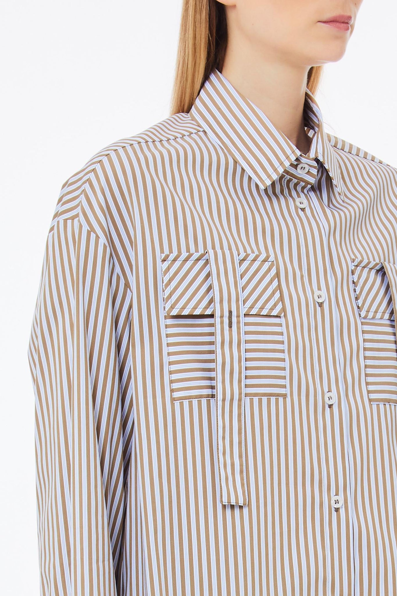 Camicia a Righe / Verde - Ideal Moda