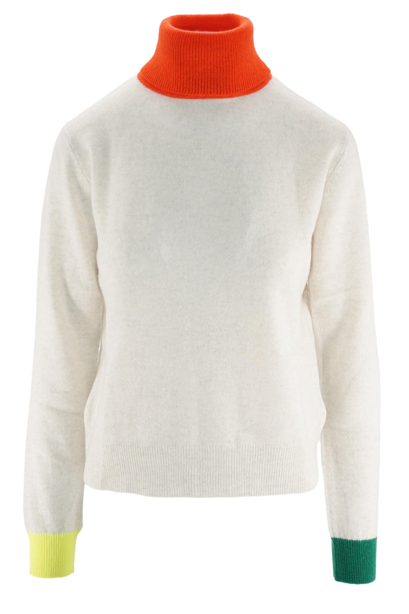 Maglia Dolcevita in 100% Cashmere / Bianco - Ideal Moda