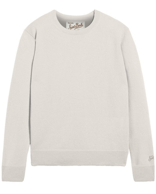 Maglione Sorbonne con Logo / Avorio - Ideal Moda