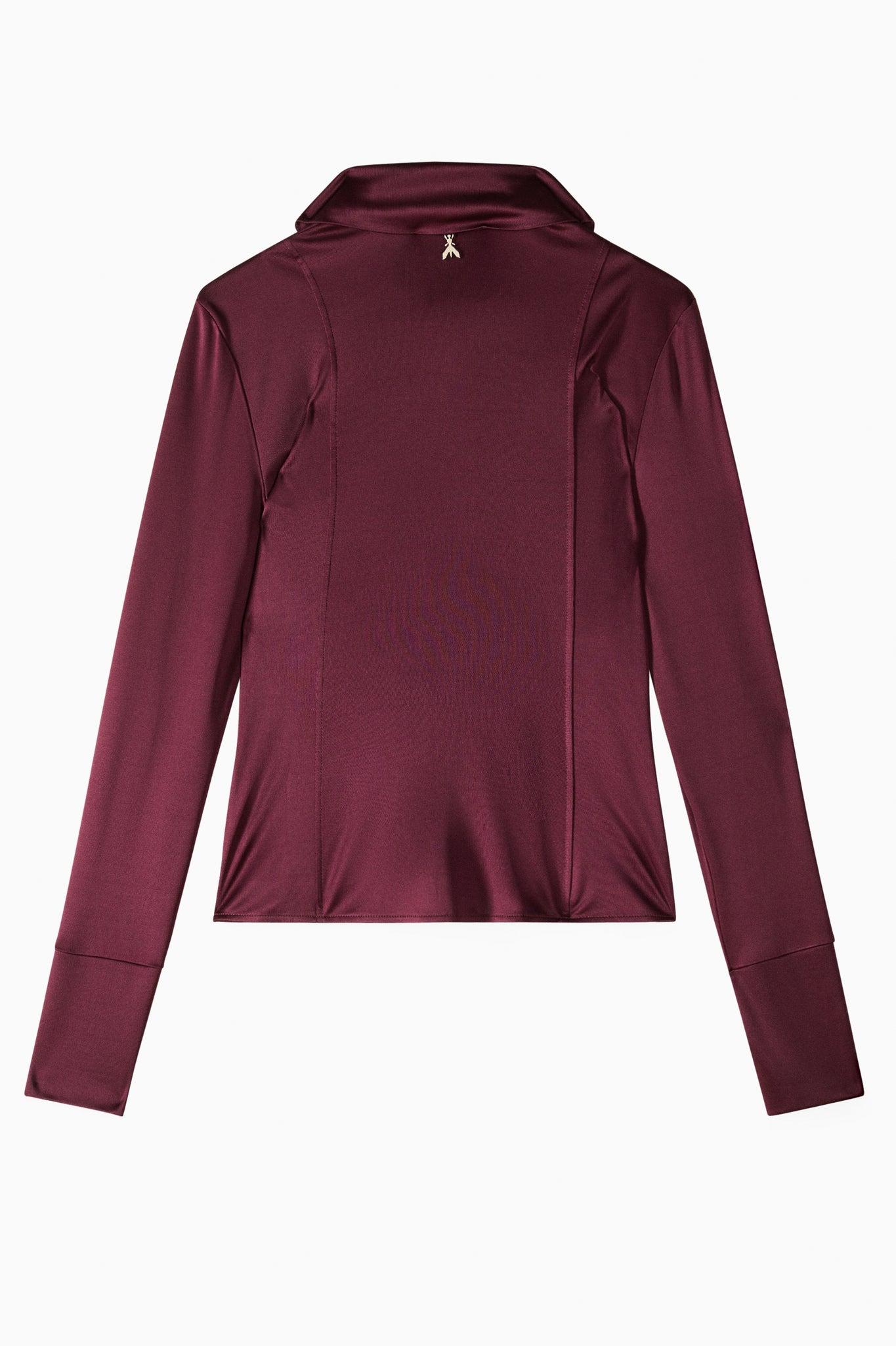 Camicia Slim Fit in Jersey Lucido / Bordeaux - Ideal Moda