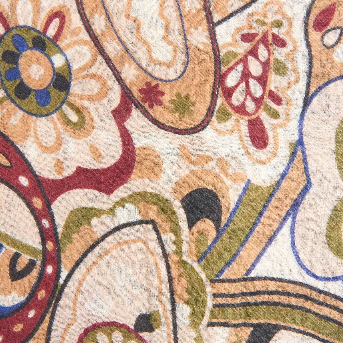 Sciarpa in 100% Lana con Fantasia / Beige - Ideal Moda