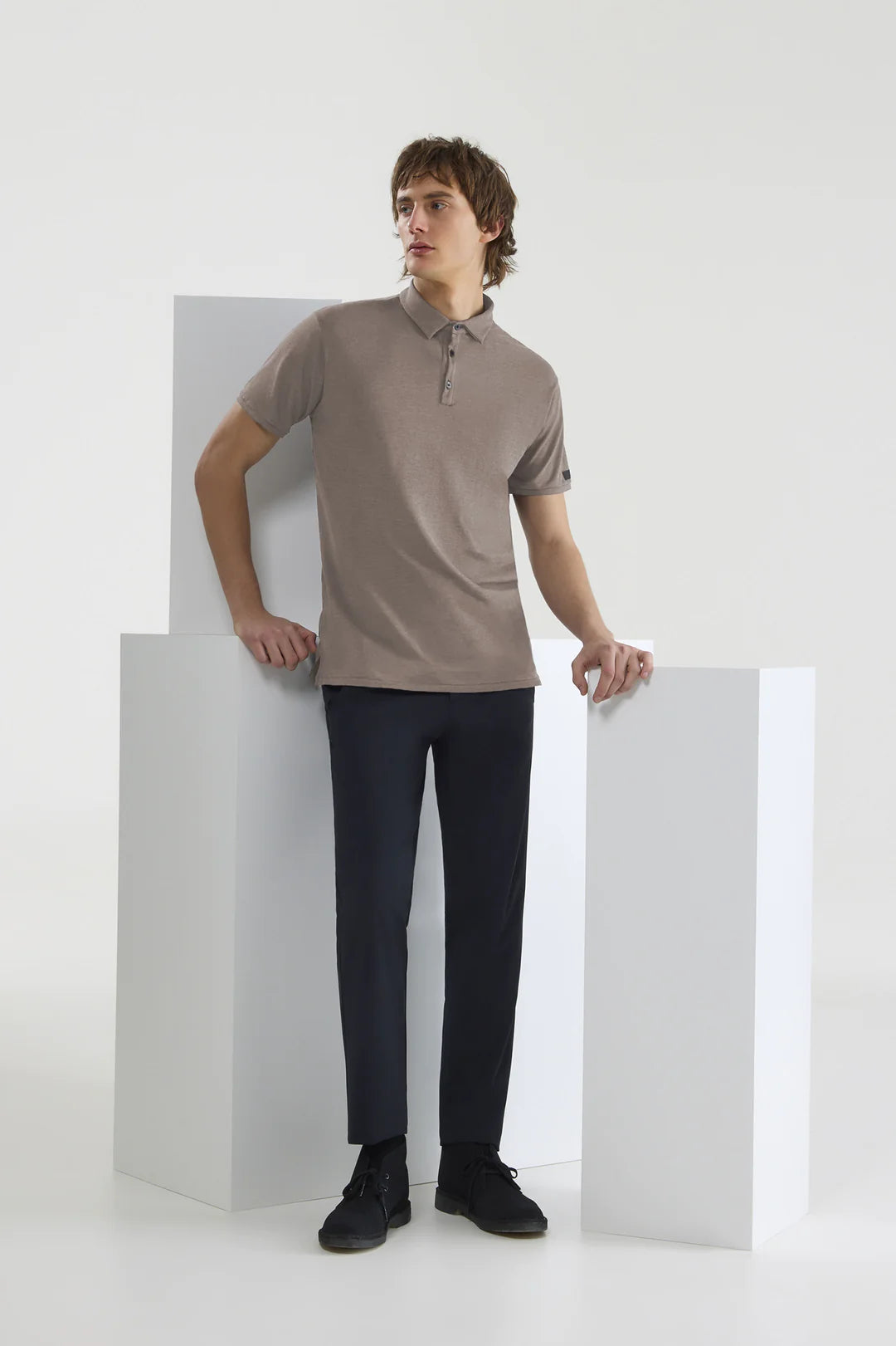 Polo Macro Wash / Beige - Ideal Moda