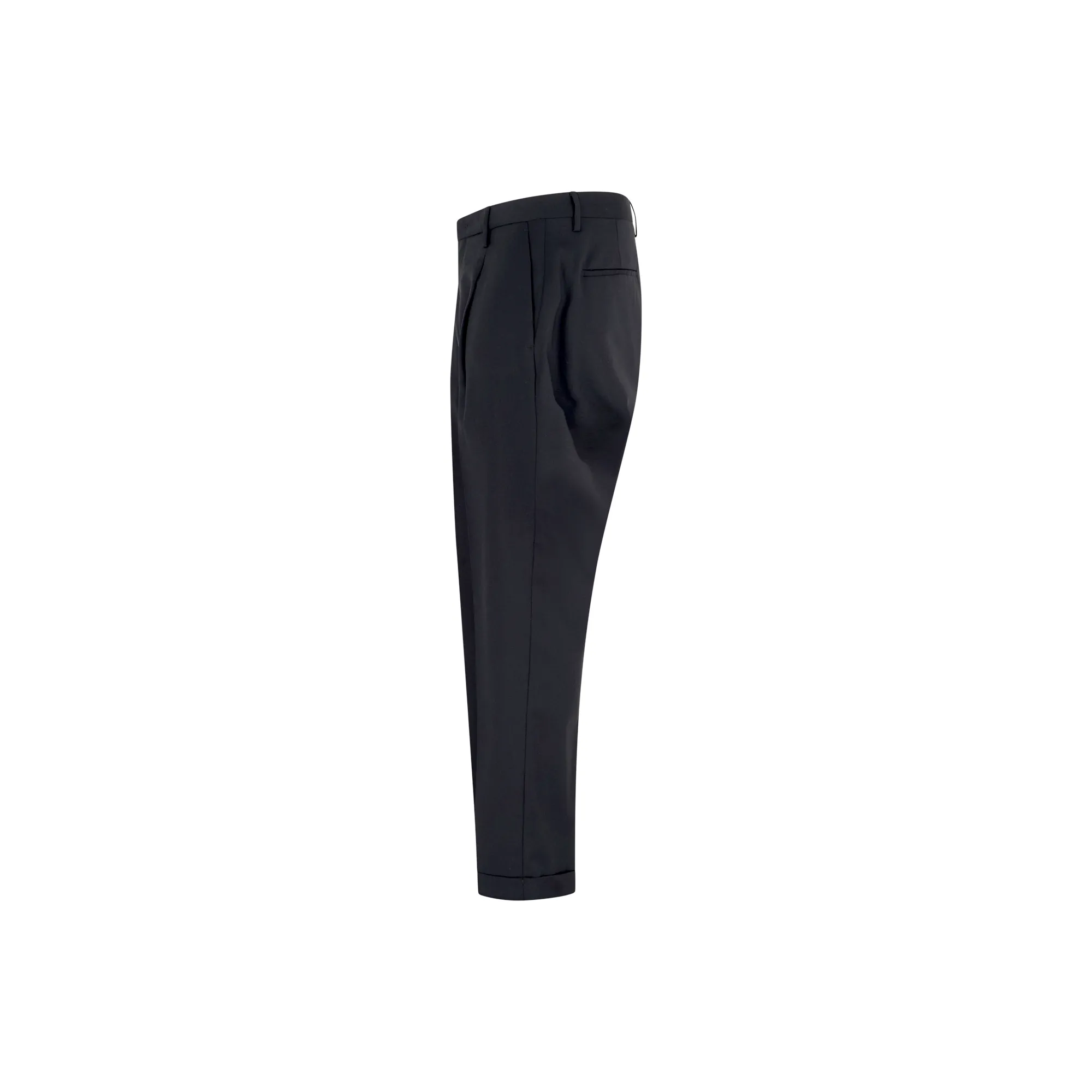 Pantalone Sartoriale in Lana Tiberios / Nero - Ideal Moda