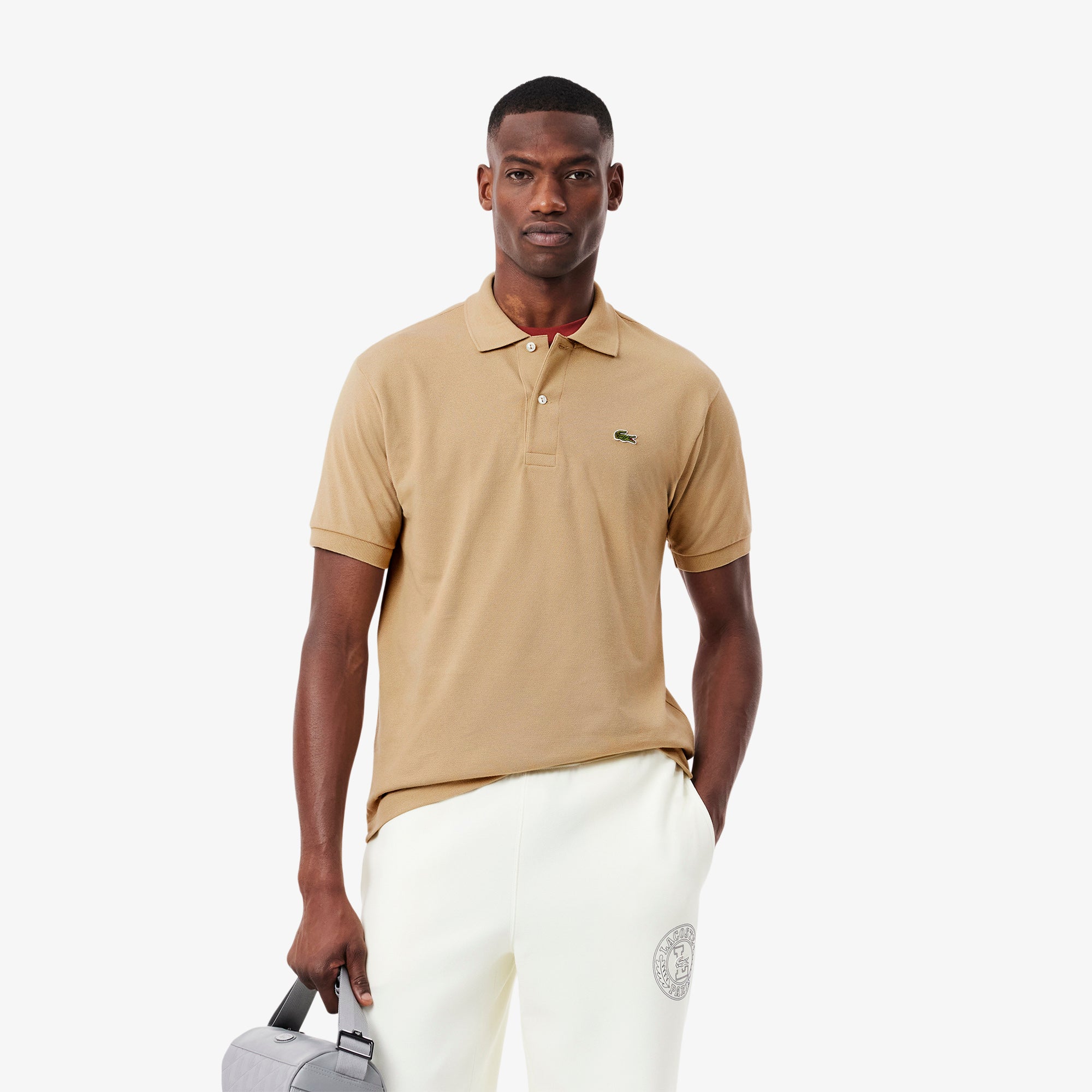 Polo 12.12 con Logo Lacoste / Beige - Ideal Moda