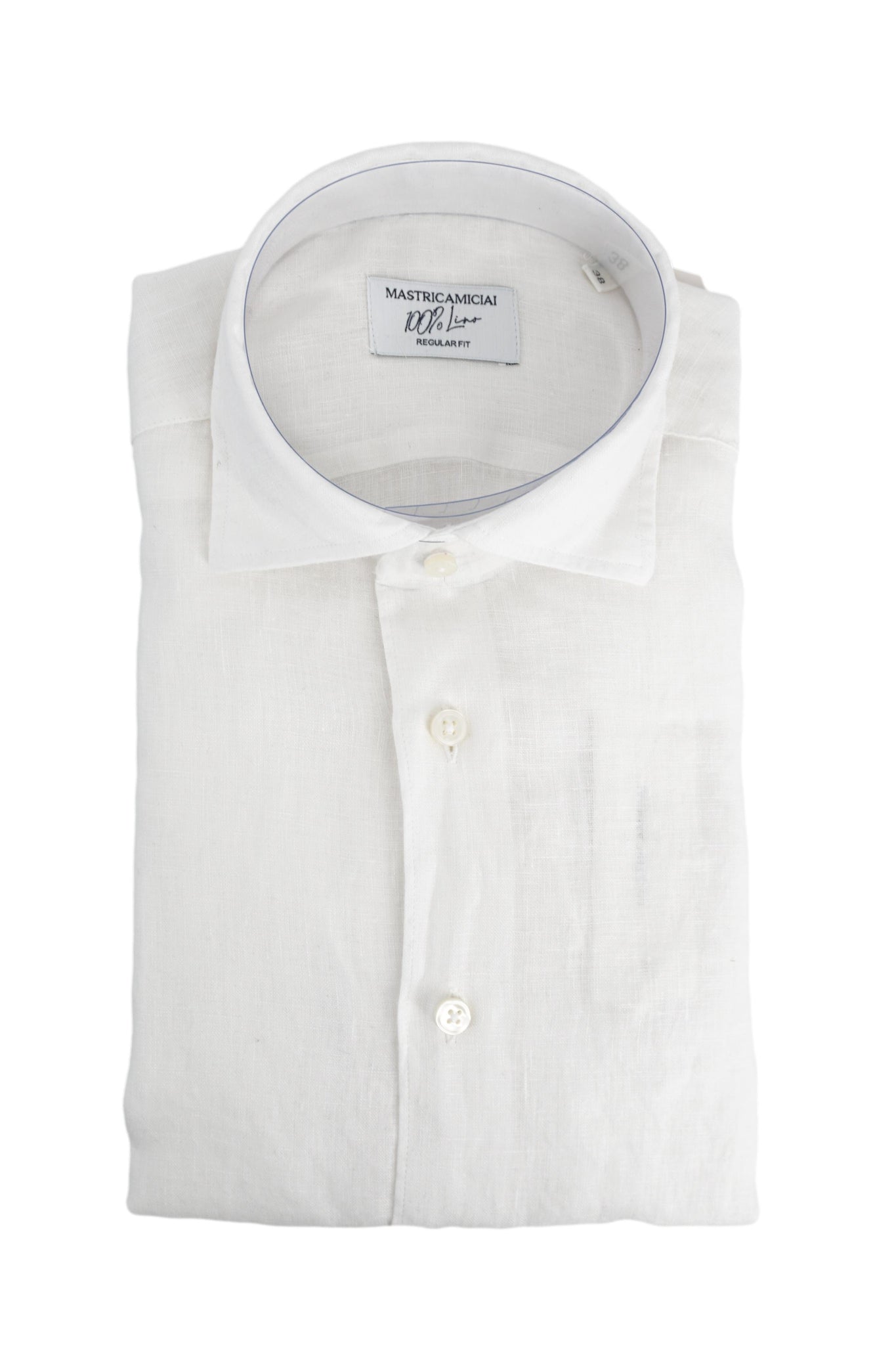 Camicia in Lino con Collo Morbido / Bianco - Ideal Moda