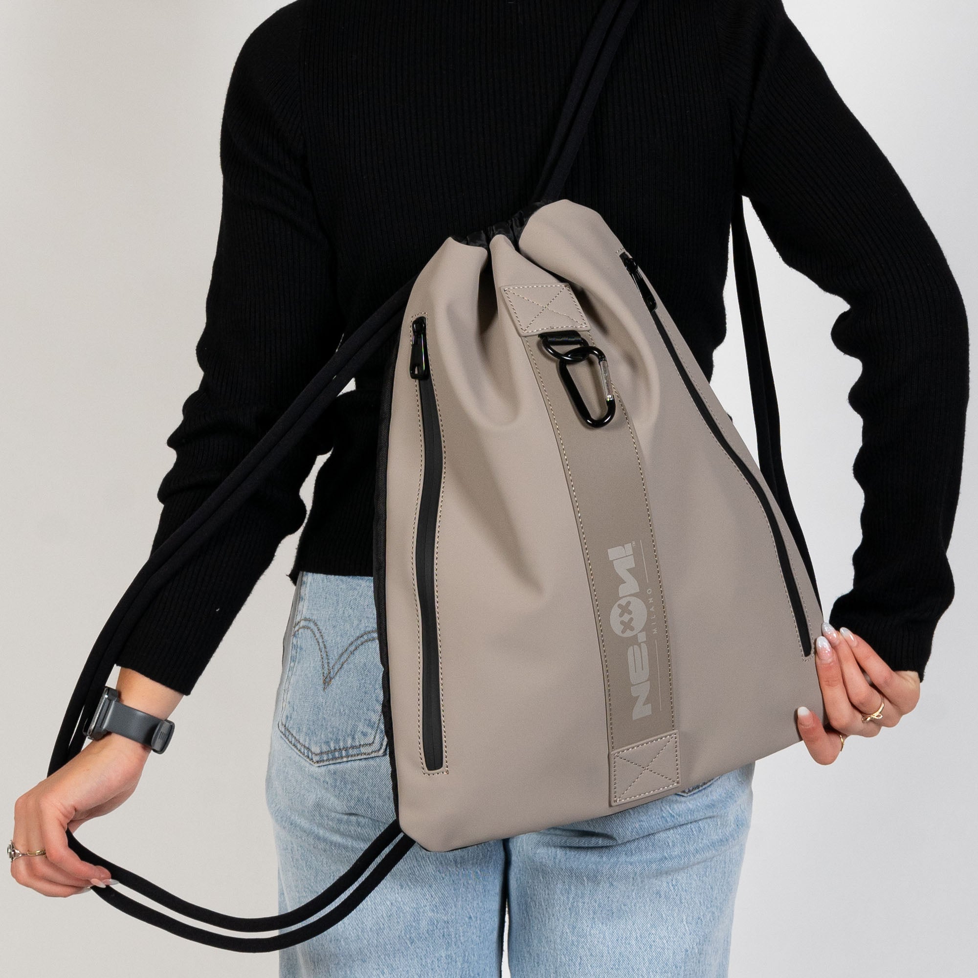 Sacca Tech con Logo / Beige - Ideal Moda