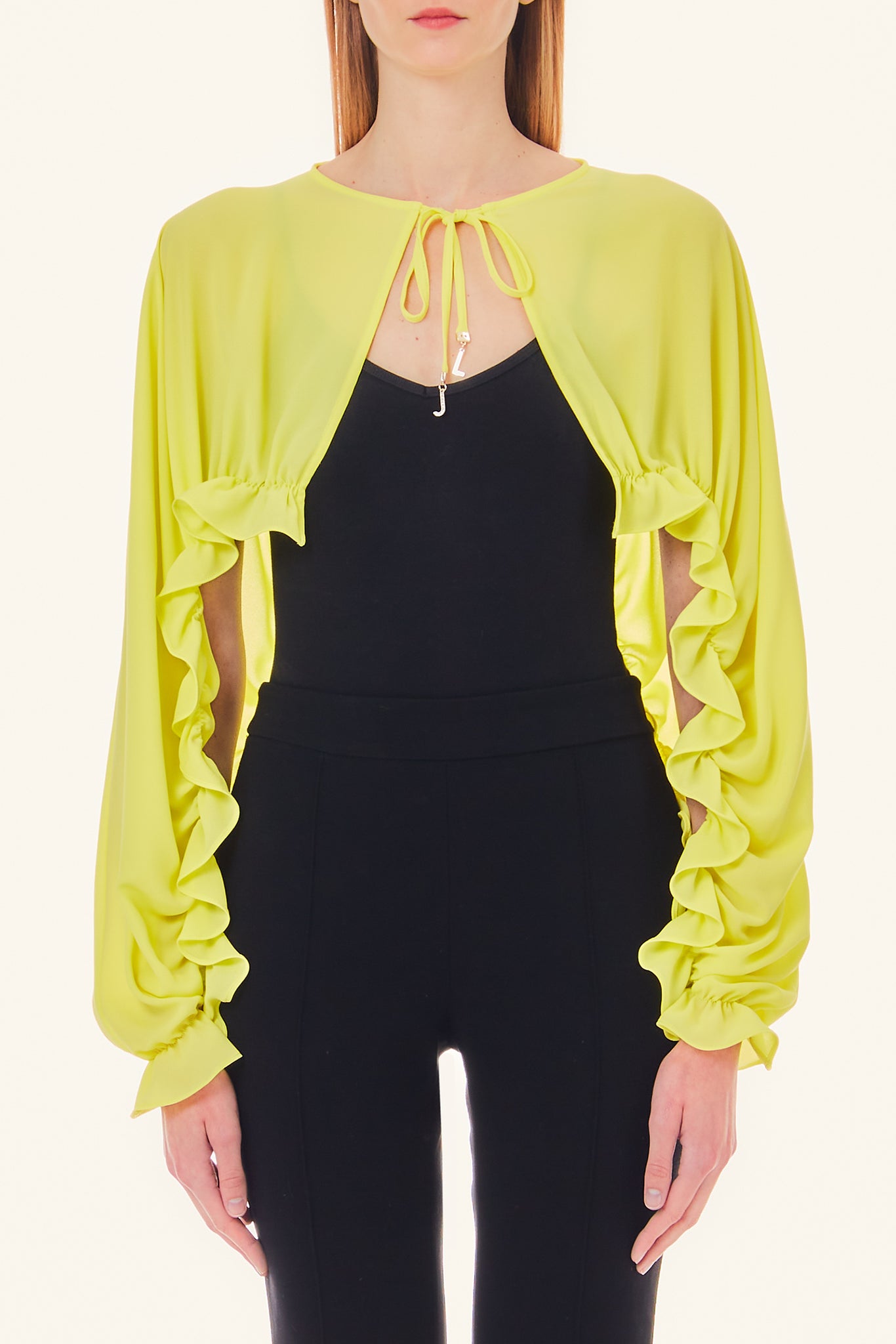 Coprispalle con Ruches / Giallo - Ideal Moda