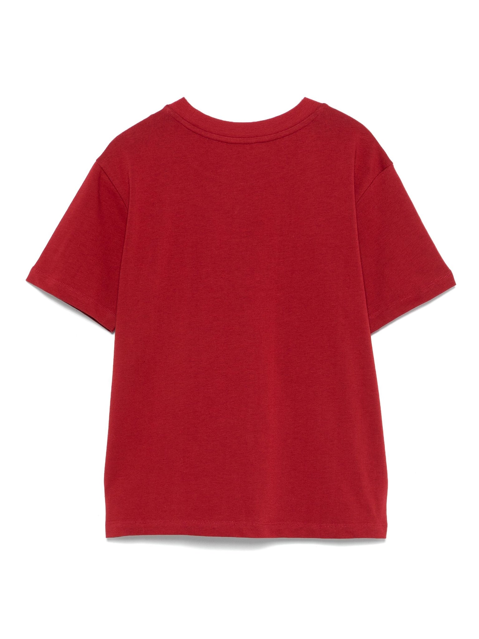 T-Shirt con Logo Frontale / Bordeaux - Ideal Moda