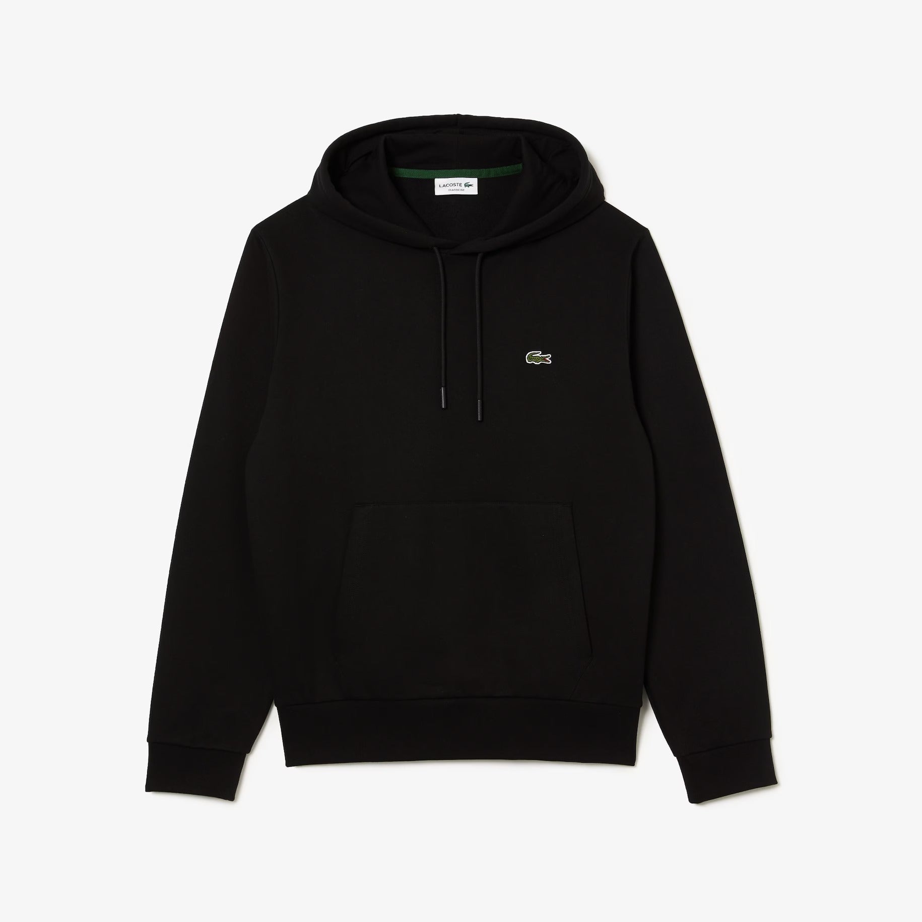 Felpa con Cappuccio e Logo Frontale / Nero - Ideal Moda