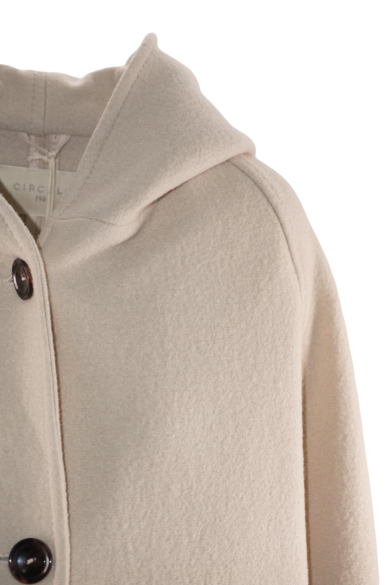 Cappotto con Cappuccio / Beige - Ideal Moda