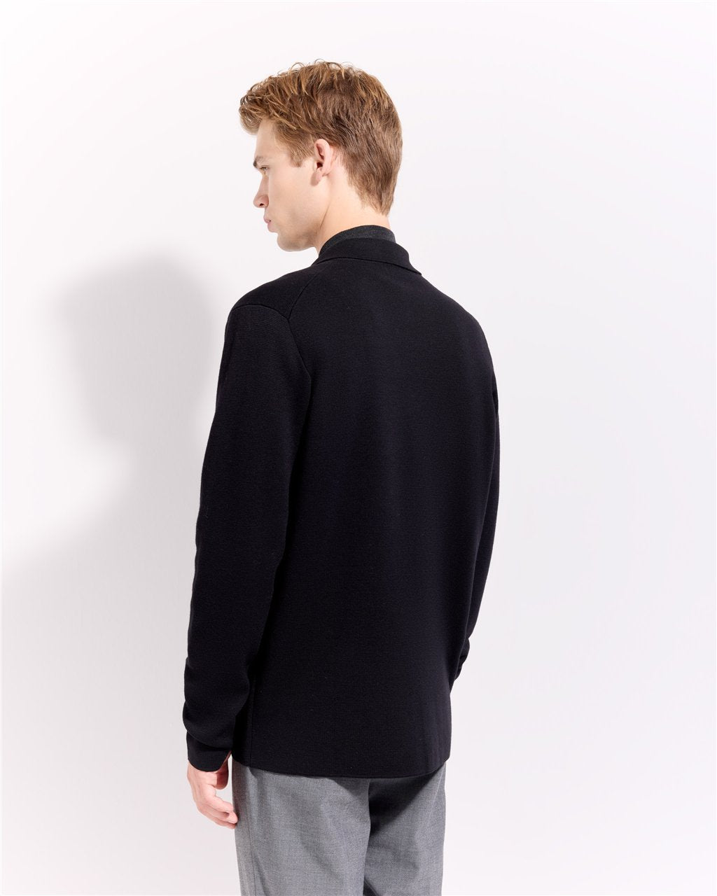Overshirt in Punto Milano / Nero