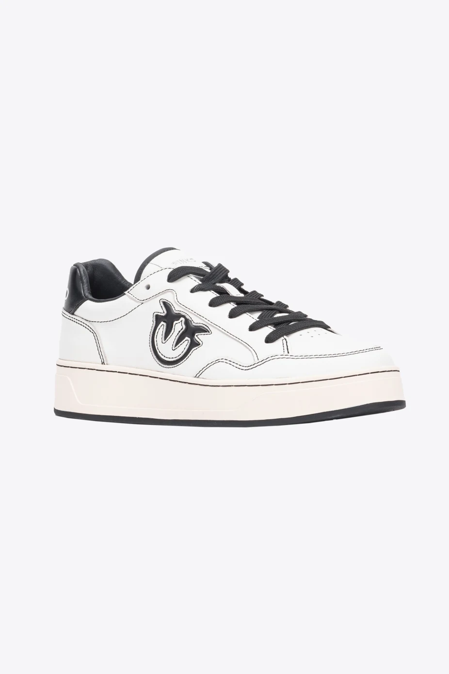 Sneaker in Pelle con Logo / Bianco - Ideal Moda