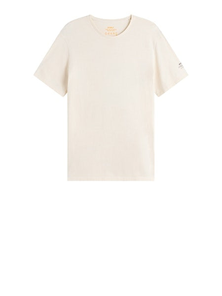 T-Shirt con Stampa sul Retro / Beige - Ideal Moda