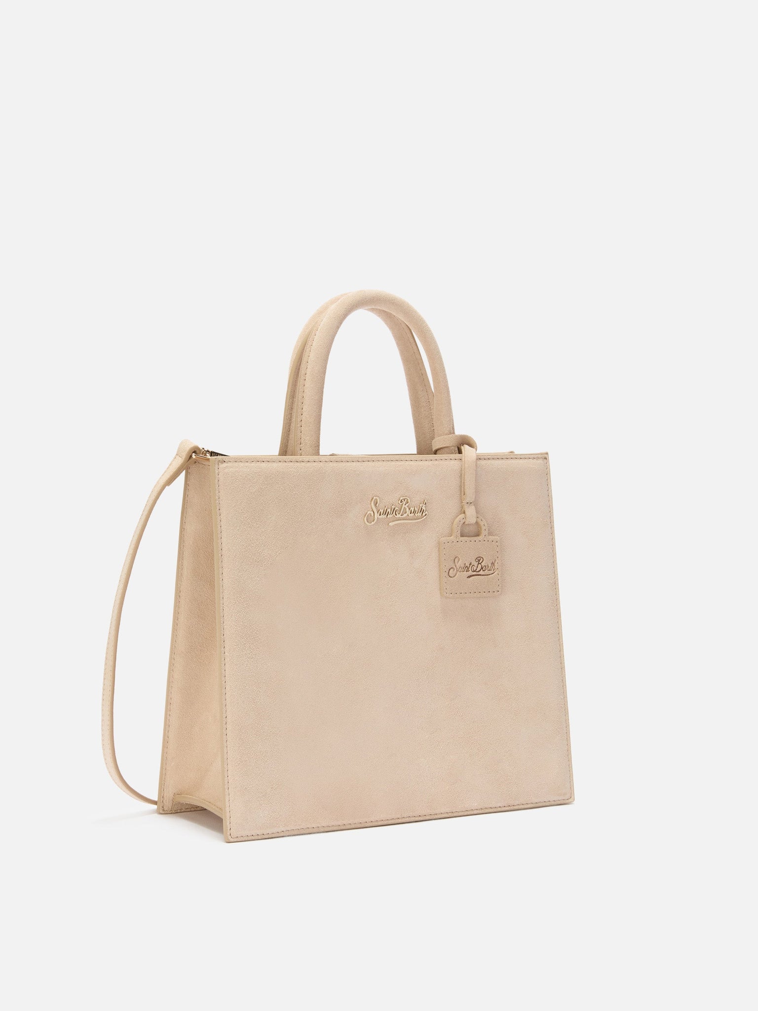 Borsa a Mano Midi in Pelle / Beige