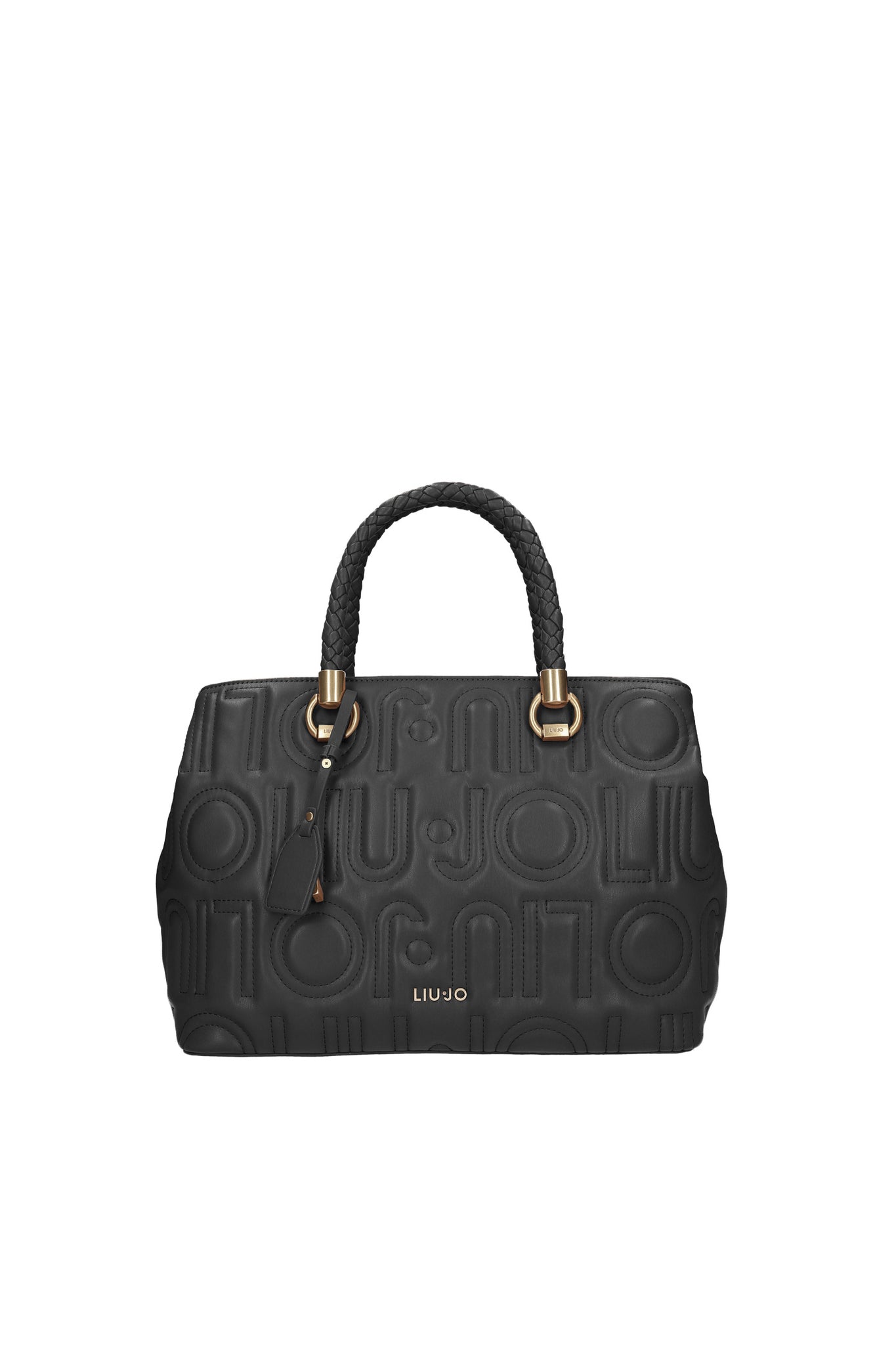 Borsa a Spalla con Logo / Nero - Ideal Moda
