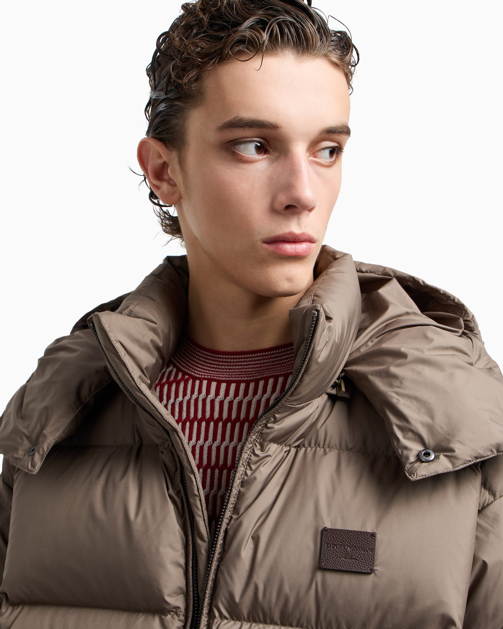 Piumino con Cappuccio / Beige