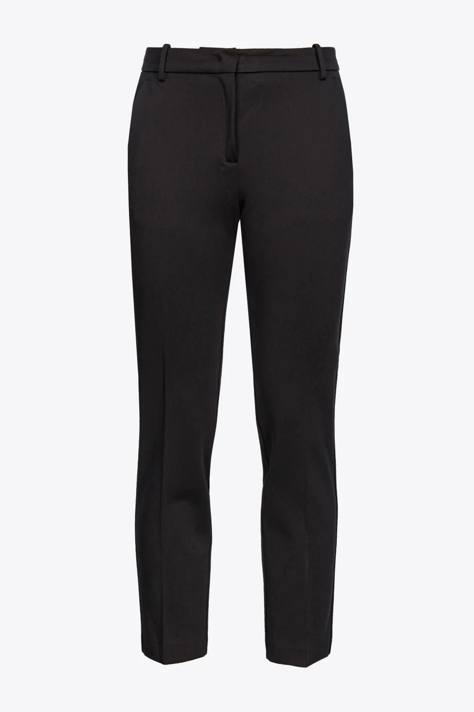 Pantalone Punto Stoffa Slim Fit / Nero - Ideal Moda