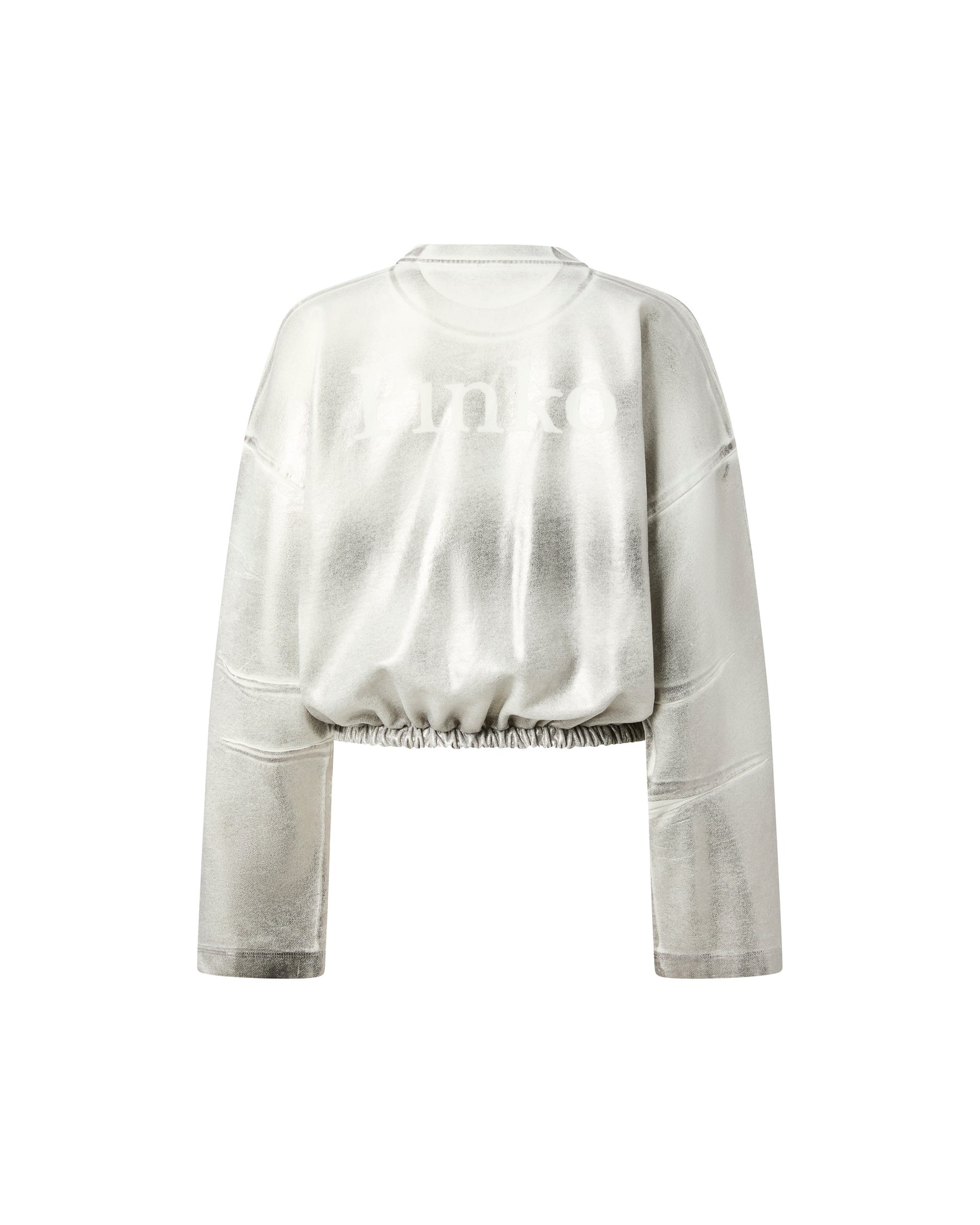 Felpa con Scritta sul Retro / Argento - Ideal Moda